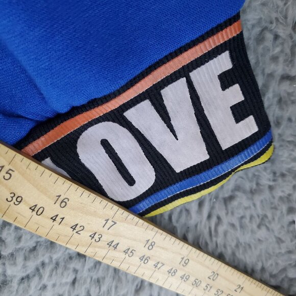 Ashley Stewart Suit Women Size 2X Royal Blue Rainbow Stripe Sweat Set *NWT* - Picture 7 of 16